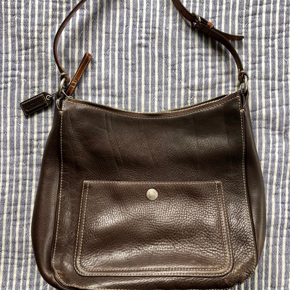 Vintage leather coach bag